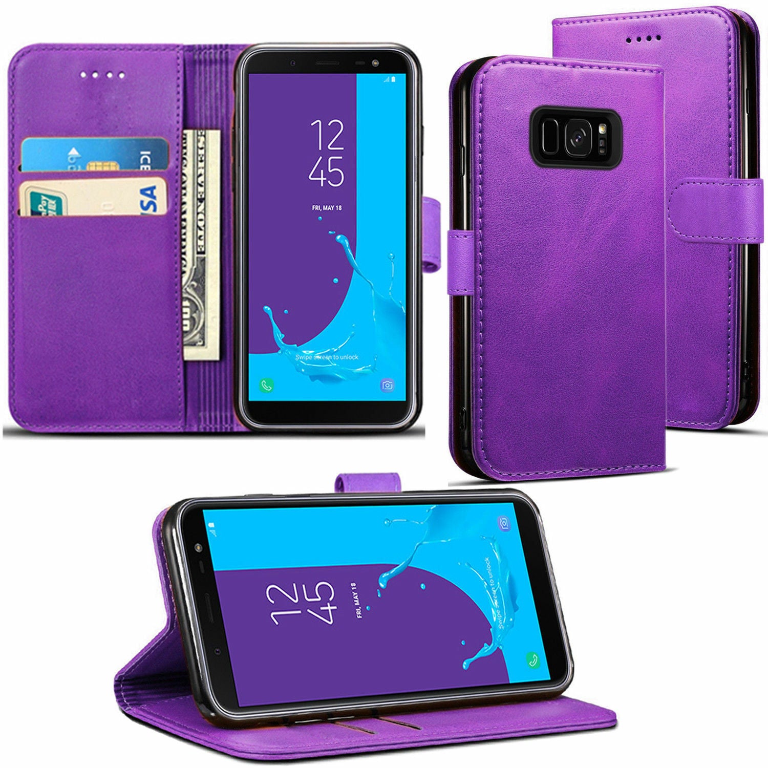 Leather Folio Wallet Case for Samsung Galaxy S8 Leather Folio Wallet Case for Samsung Galaxy S8